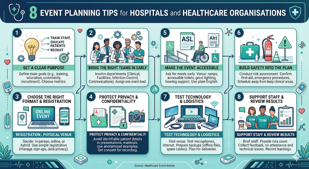 8 Event Planning Tips for Hospitals and Healthcare Organisations